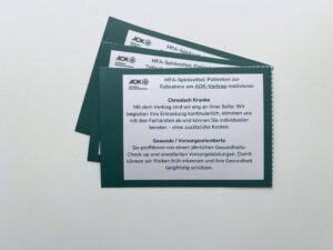 MFA-Spickzettel "Patienten zur Teilnahme am AOK-Vertrag motivieren"