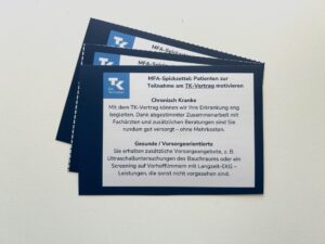 MFA-Spickzettel "Patienten zur Teilnahme am TK-Vertrag motivieren"