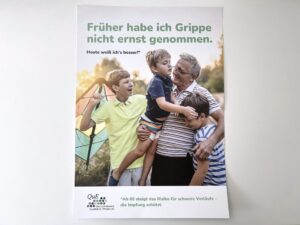 Poster "Früher habe ich Grippe nicht ernst genommen"