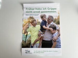 Poster "Früher habe ich Grippe nicht ernst genommen"