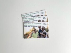 Visitenkarte "Früher habe ich Grippe nicht ernst genommen"