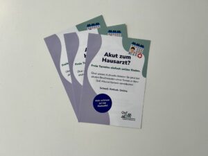 Flyer "Akut zum Hausarzt"
